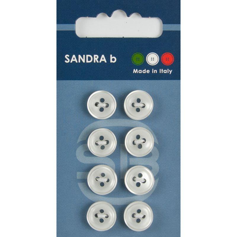 Sandra B knopen C003 maat 18 - 11 mm Wit