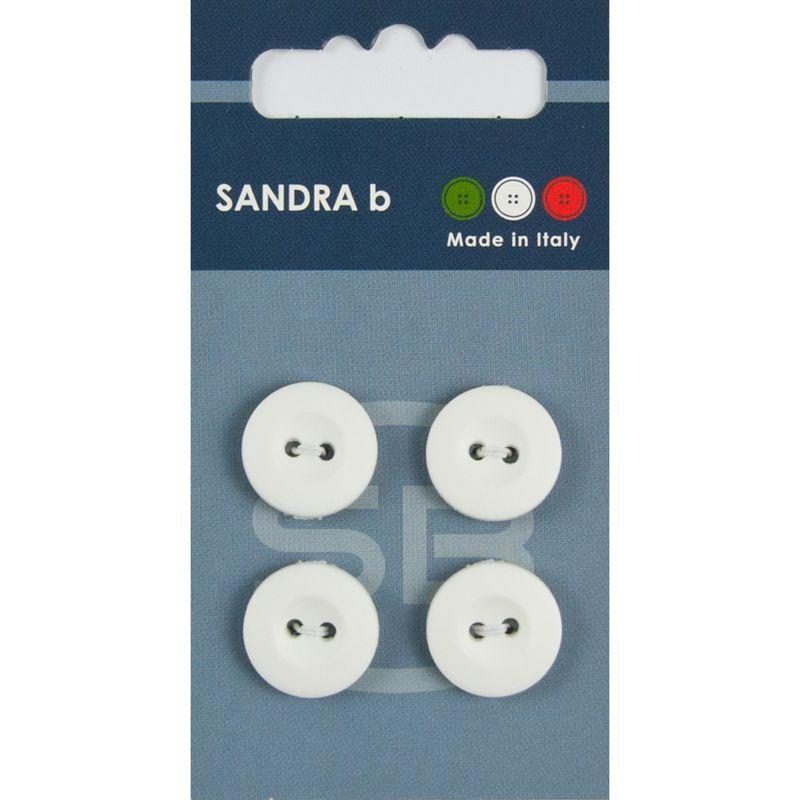 Sandra B knopen C014 maat 24 - 15 mm Wit