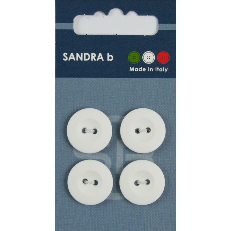 Sandra B knopen C015 maat 24 - 18 mm Wit