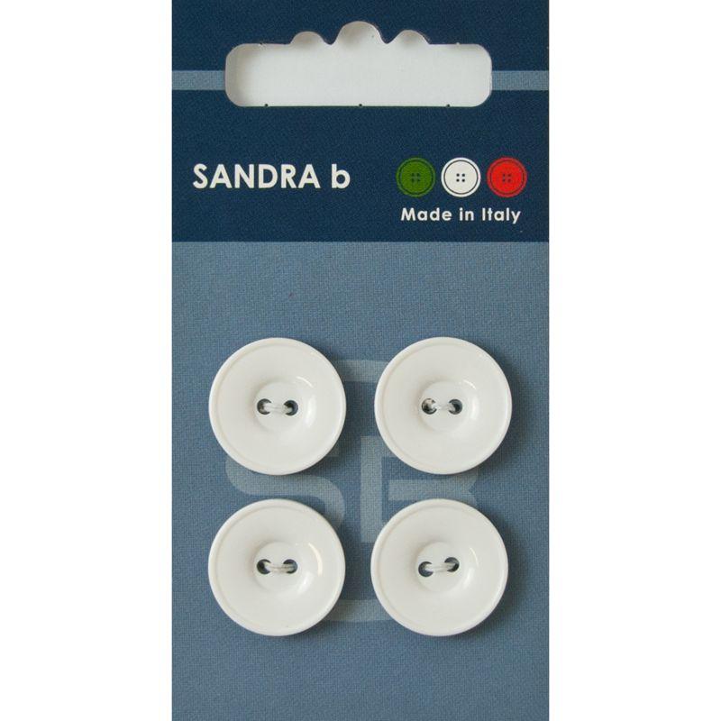 Sandra B knopen C019 maat 28 - 18 mm Wit