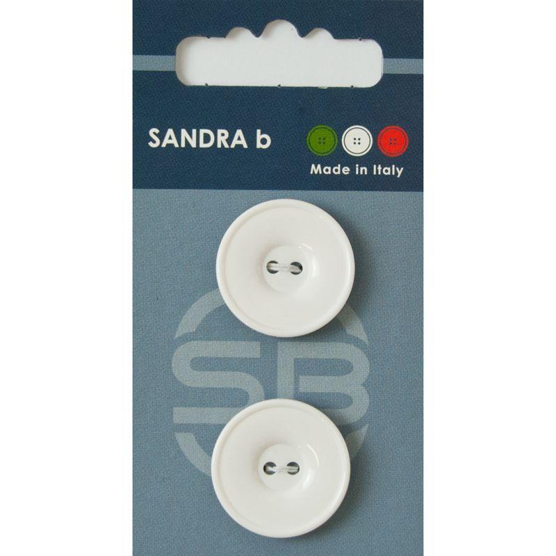 Sandra B knopen C021 maat 36 - 23 mm Wit