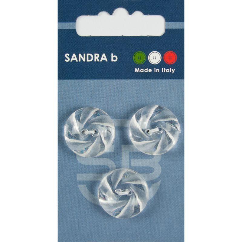 Sandra B knopen C023 maat 30 - 19 mm Transparant