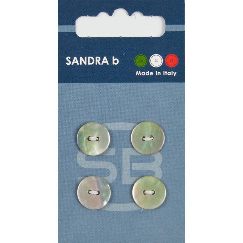 Sandra B knopen C031 maat 20 - 13 mm Parelmoer