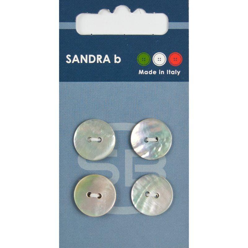 Sandra B knopen C032 maat 24 - 15 mm Parelmoer