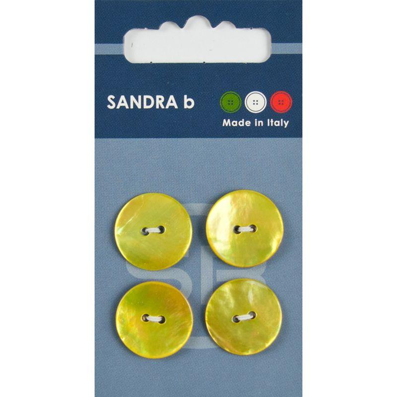 Sandra B knopen C038 maat 28 - 18 mm Parelmoer Geel