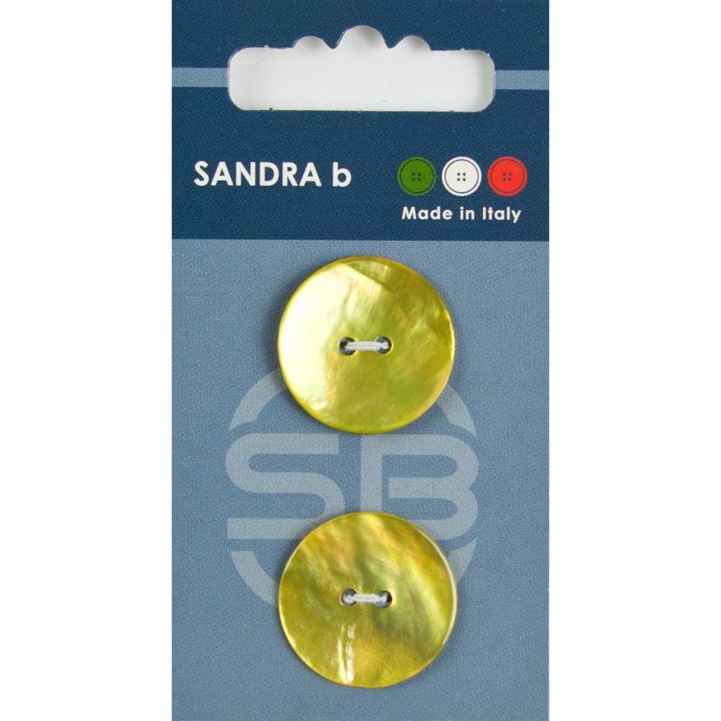 Sandra B knopen C039 maat 36 - 23 mm Parelmoer Geel