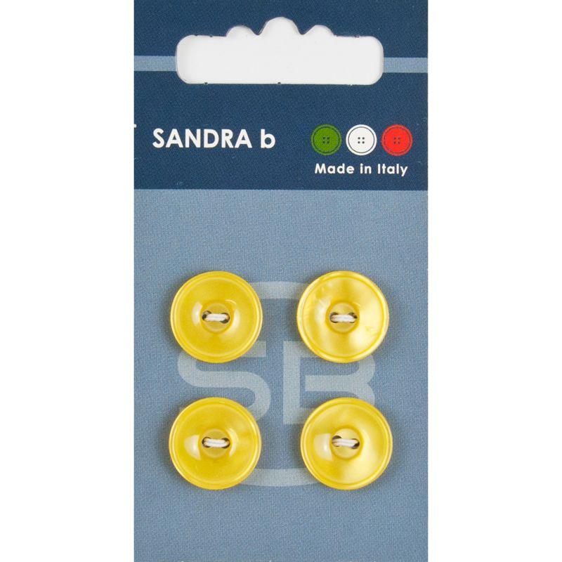 Sandra B knopen C040 maat 24 - 15 mm Hoogglans Geel