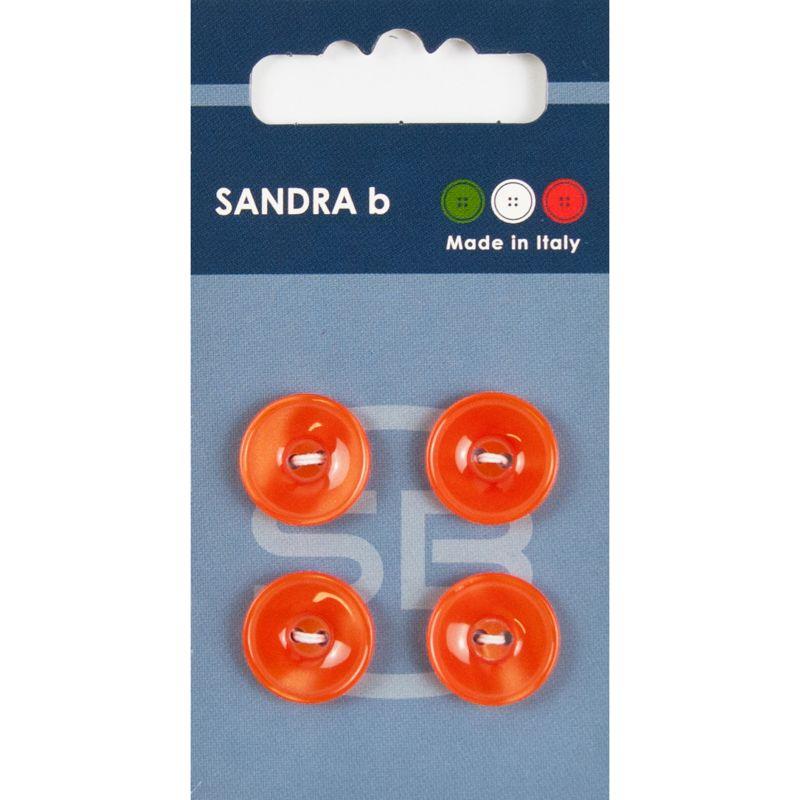 Sandra B knopen C042 maat 24 - 15 mm Hoogglans Oranje