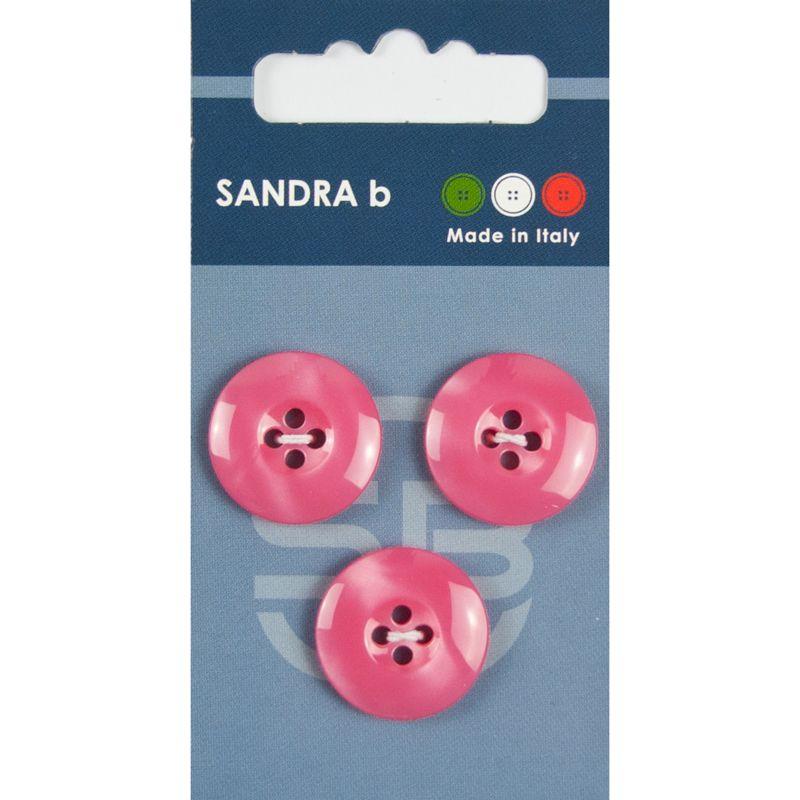 Sandra B knopen C046 maat 32 - 20 mm Hoogglans Roze