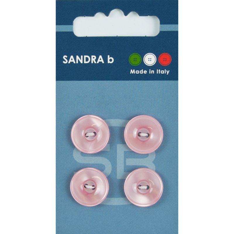 Sandra B knopen C048 maat 24 - 15 mm Hoogglans Lichtroze