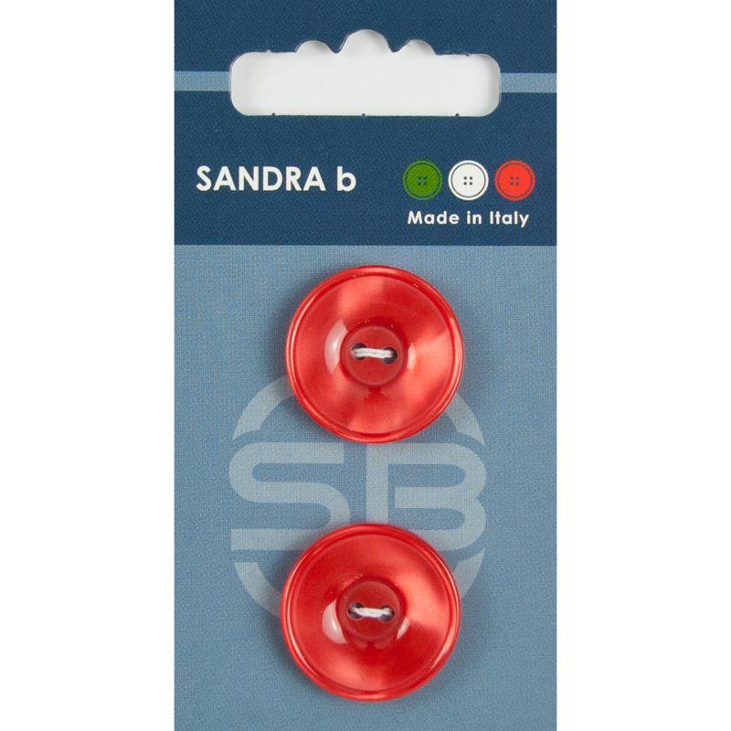 Sandra B knopen C051 maat 36 - 23 mm Hoogglans Rood
