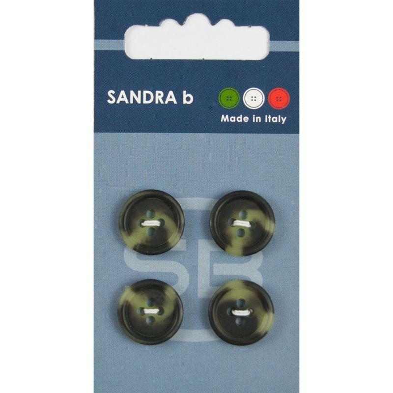 Sandra B knopen C070 maat 24 - 15 mm Legergroen