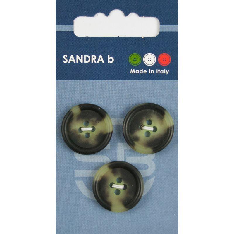 Sandra B knopen C071 maat 32 - 20 mm Legergroen