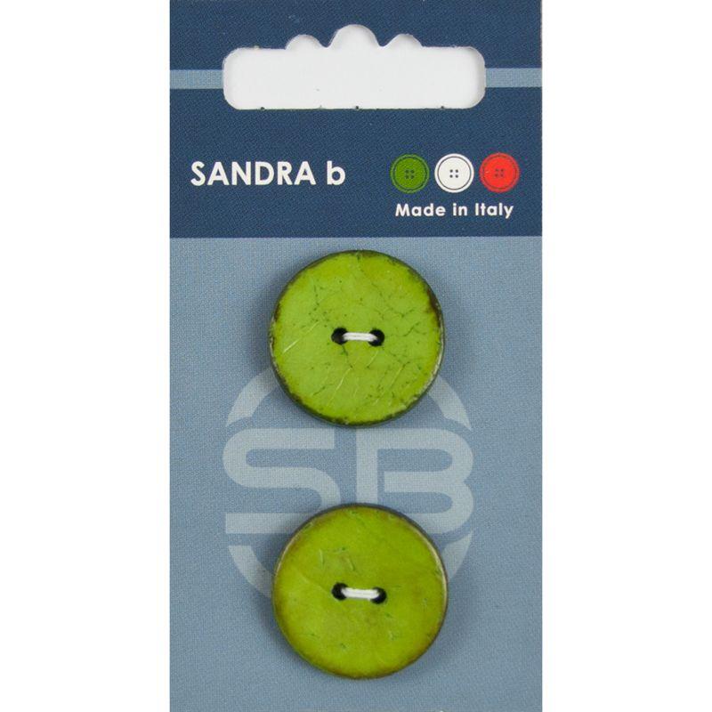 Sandra B knopen C076 maat 36 - 23 mm Parelmoer Groen