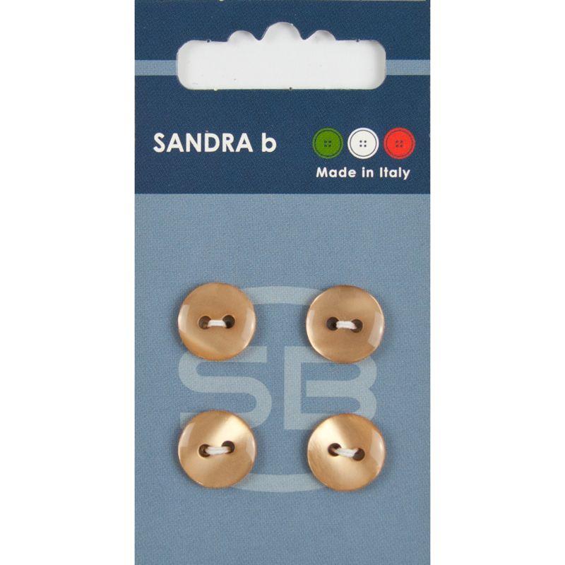Sandra B knopen C080 maat 20 - 13 mm Hoogglans Camel