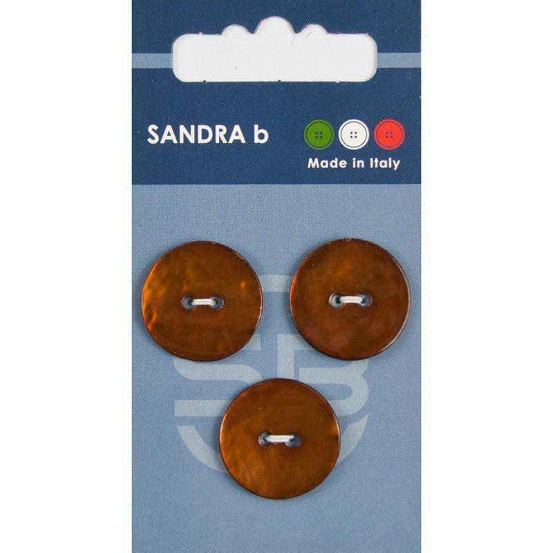 Sandra B knopen C083 maat 32 - 20 mm Parelmoer Bruin