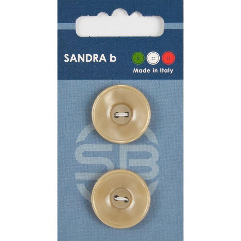 Sandra B knopen C085 maat 36 - 23 mm Hoogglans Beige