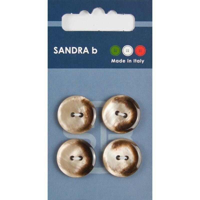 Sandra B knopen C086 maat 28 - 18 mm Parelmoer Beige/Bruin