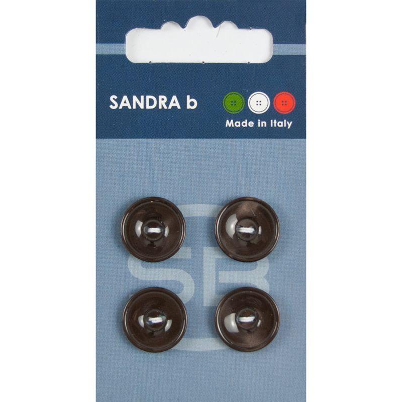Sandra B knopen C090 maat 24 - 15 mm Hoogglans Bruin