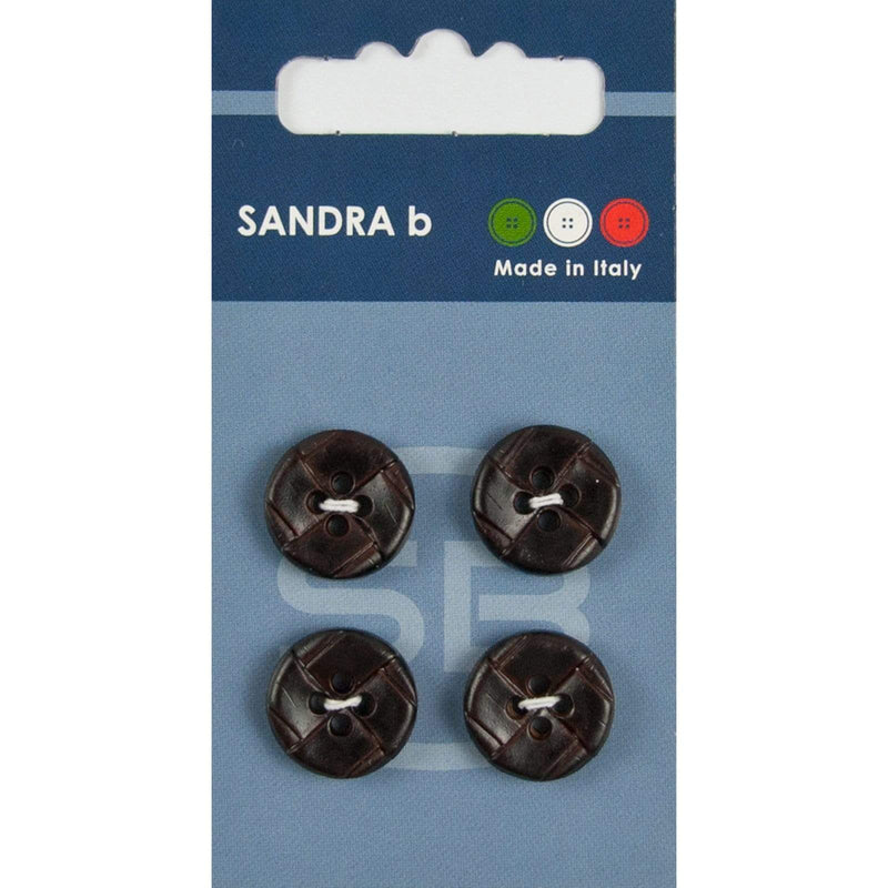 Sandra B knopen C092 maat 24 - 15 mm Bruin