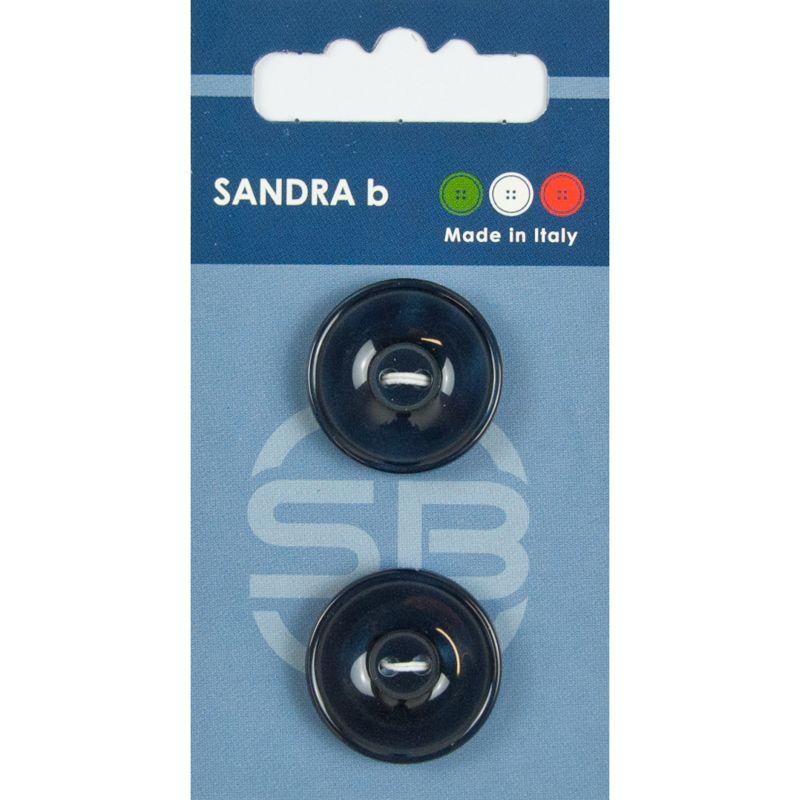 Sandra B knopen C101 maat 36 - 23 mm Hoogglans Donkerblauw