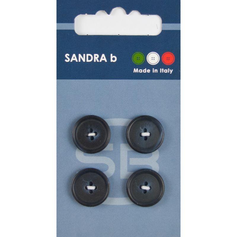 Sandra B knopen C102 maat 24 - 15 mm Donkerblauw