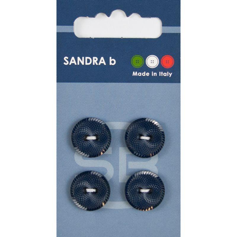 Sandra B knopen C108 maat 24 - 15 mm Blauw met motief