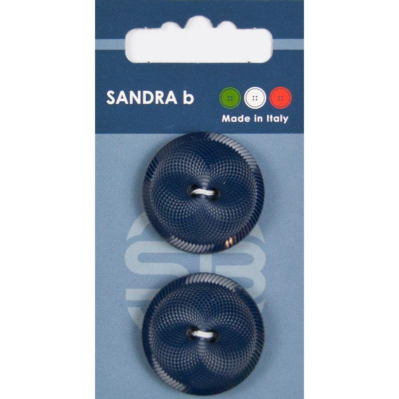 Sandra B knopen C110 maat 44 - 28 mm Blauw met motief