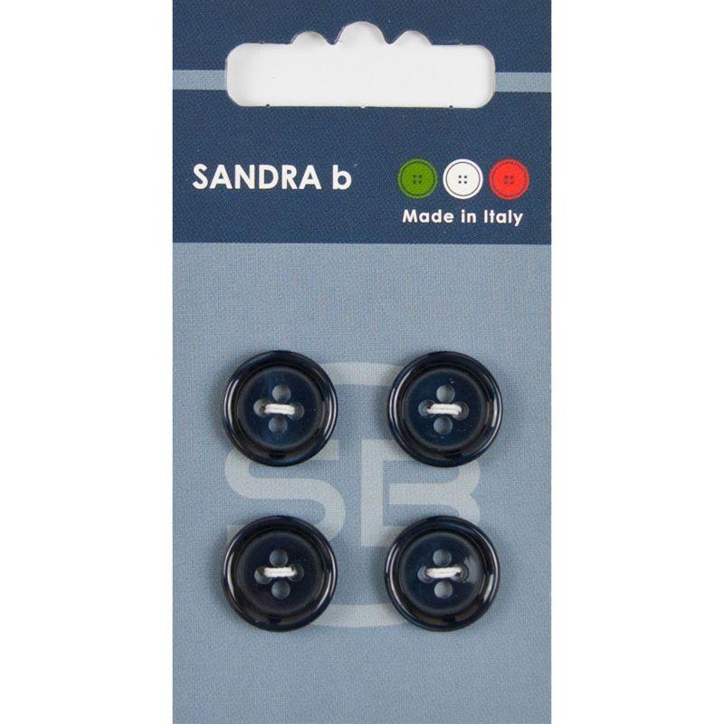 Sandra B knopen C113 maat 24 - 15 mm Hooglans Blauw