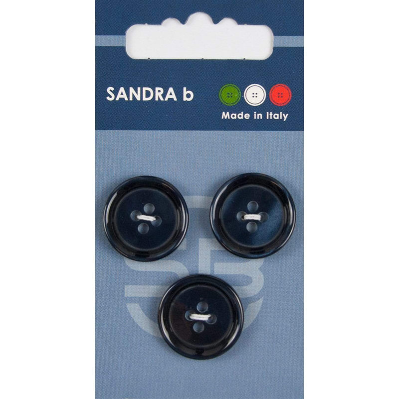 Sandra B knopen C114 maat 32 - 20 mm Hooglans Blauw