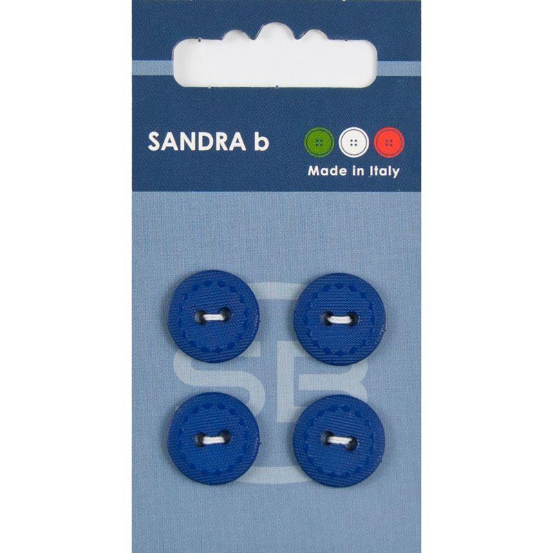 Sandra B knopen C118 maat 24 - 15 mm Streepjes Blauw