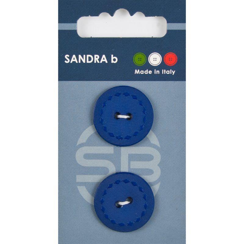 Sandra B knopen C119 maat 36 - 23 mm Streepjes Blauw