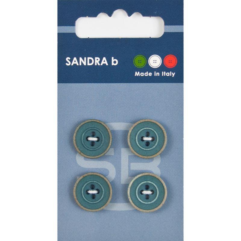 Sandra B knopen C128 maat 24 - 15 mm Blauw met motief