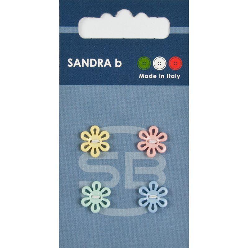 Sandra B knopen C144 maat 18 - 11 mm Bloemetje