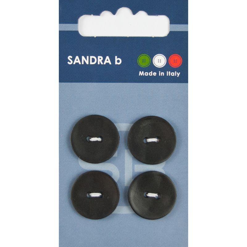 Sandra B knopen C149 maat 28 - 18 mm Parelmoer Zwart