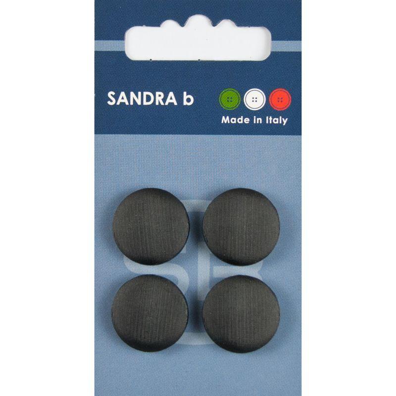 Sandra B knopen C159 maat 28 - 18 mm Zwart z/gaatjes