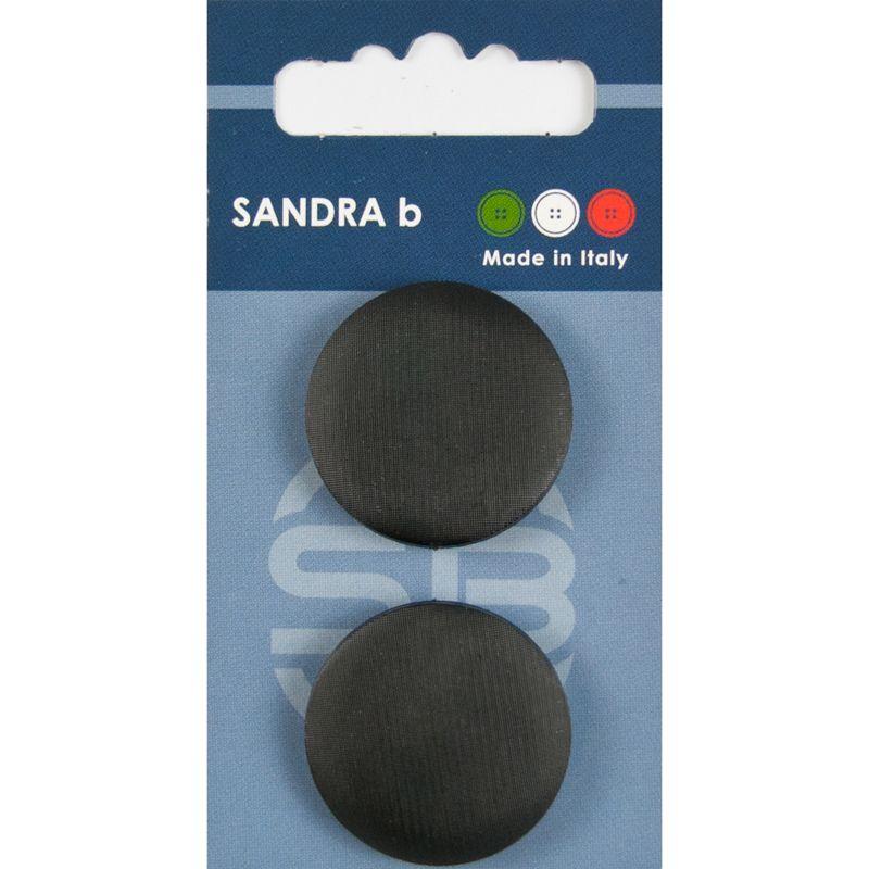 Sandra B knopen C161 maat 44 - 28 mm Zwart z/gaatjes