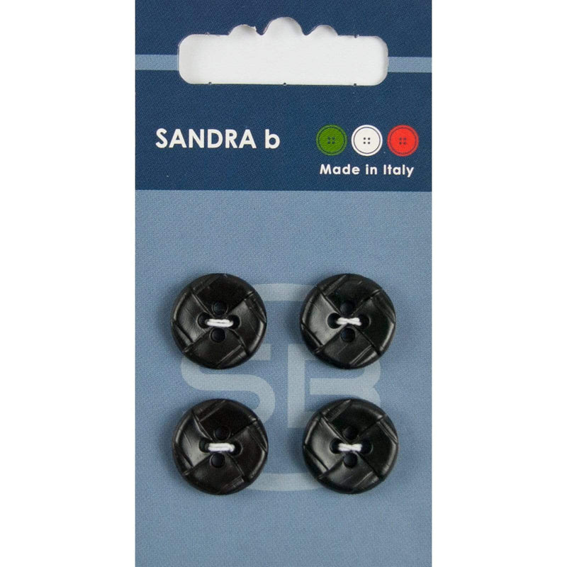 Sandra B knopen C169 maat 24 - 15 mm Zwart met motief