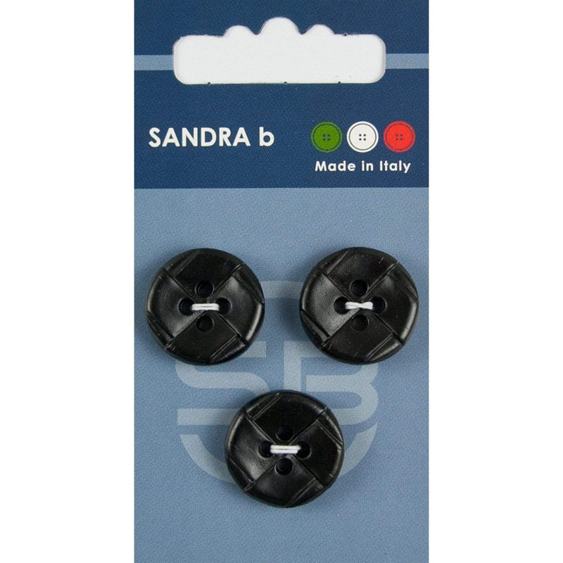 Sandra B knopen C170 maat 30 - 19 mm Zwart met motief