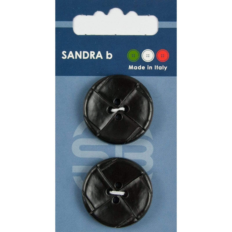 Sandra B knopen C171 maat 36 - 23 mm Zwart met motief