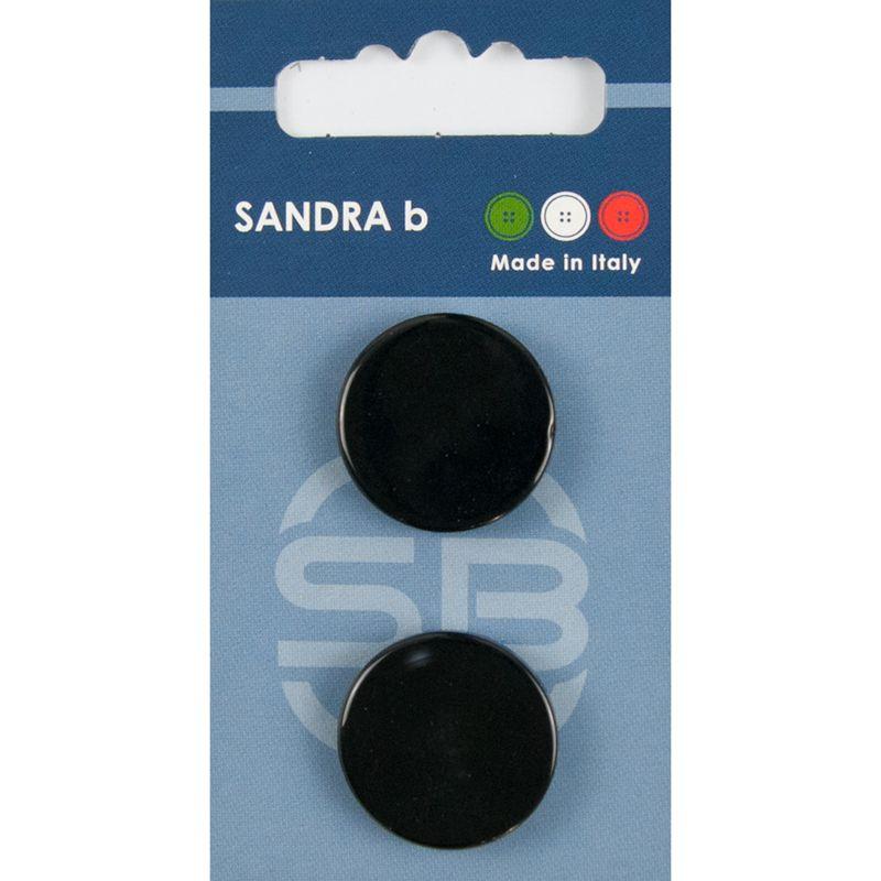 Sandra B knopen C175 maat 36 - 23  mm Zwart z/gaatjes