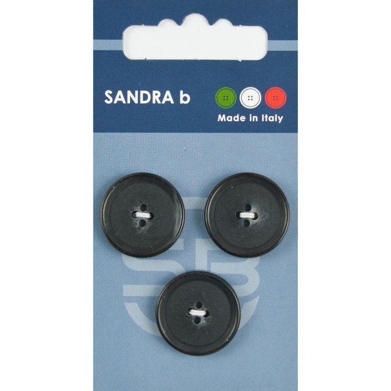 Sandra B knopen C180 maat 32 - 20 mm Zwart