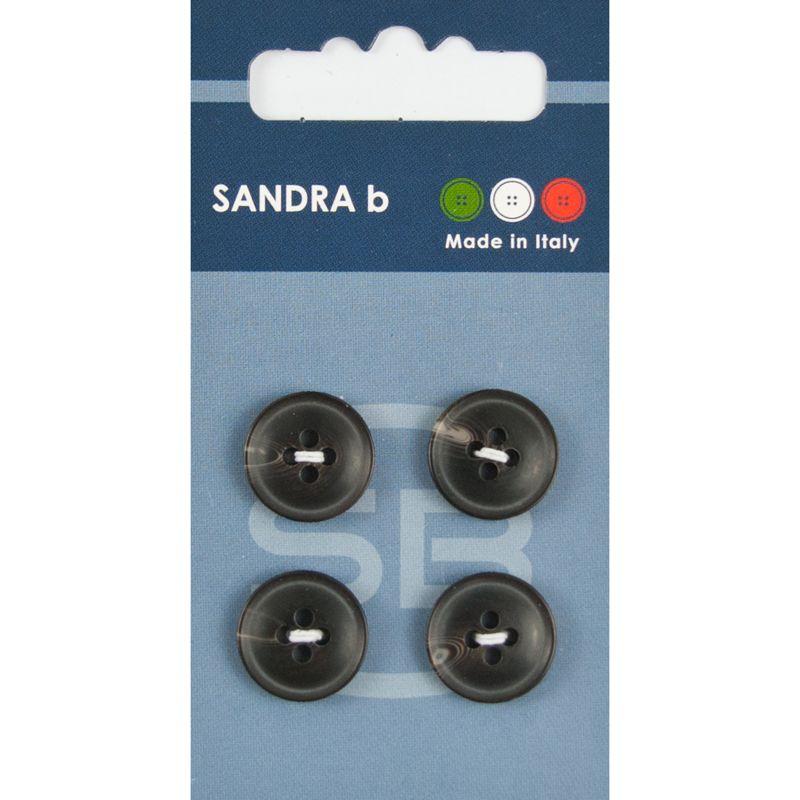 Sandra B knopen C183 maat 24 - 15 mm Bruin