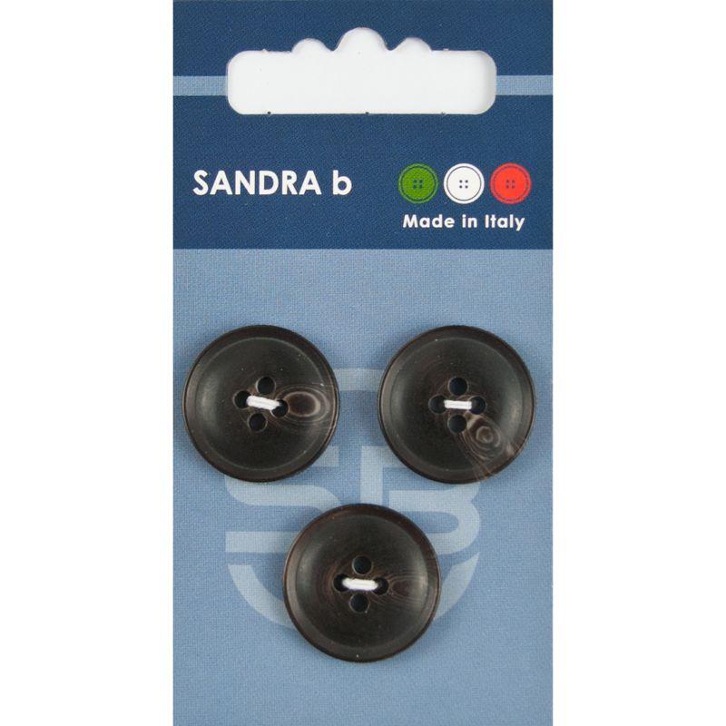 Sandra B knopen C184 maat 32 - 20 mm Bruin