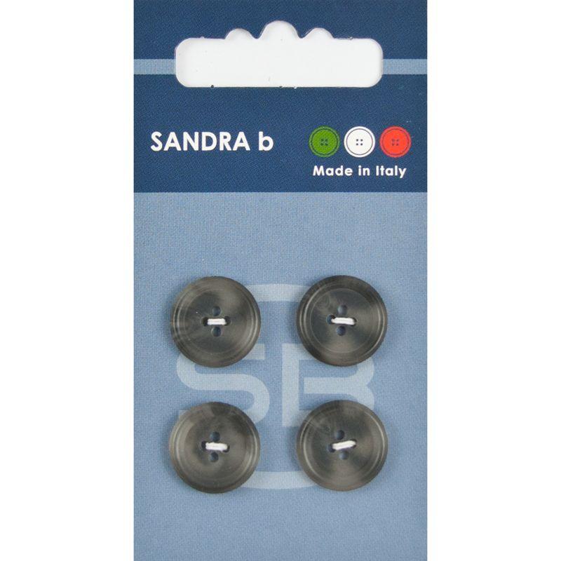 Sandra B knopen C186 maat 24 - 15 mm Marmer Bruin