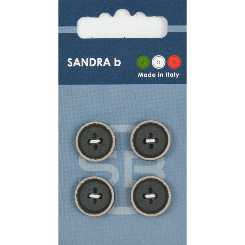 Sandra B knopen C189 maat 24 - 15 mm Grijs/Bruin