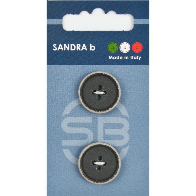 Sandra B knopen C190 maat 32 - 20 mm Grijs/Bruin