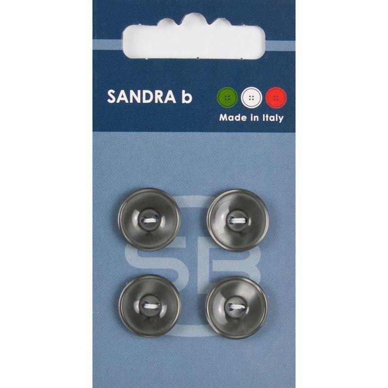 Sandra B knopen C191 maat 24 - 15 mm Hoogglans Bruin