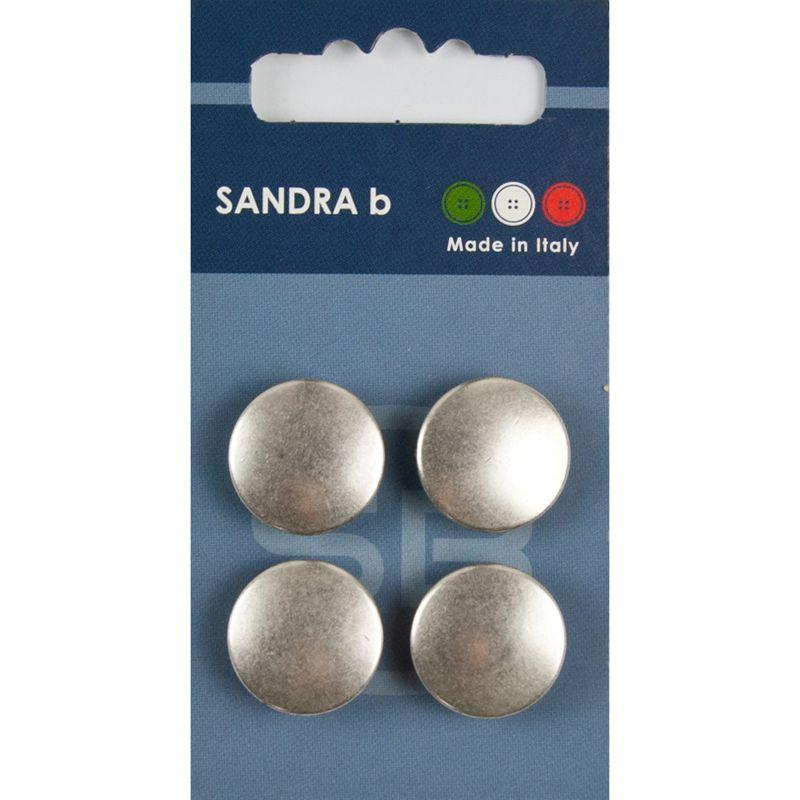 Sandra B knopen C200 maat 28 - 18 mm Zilver z/gaatjes
