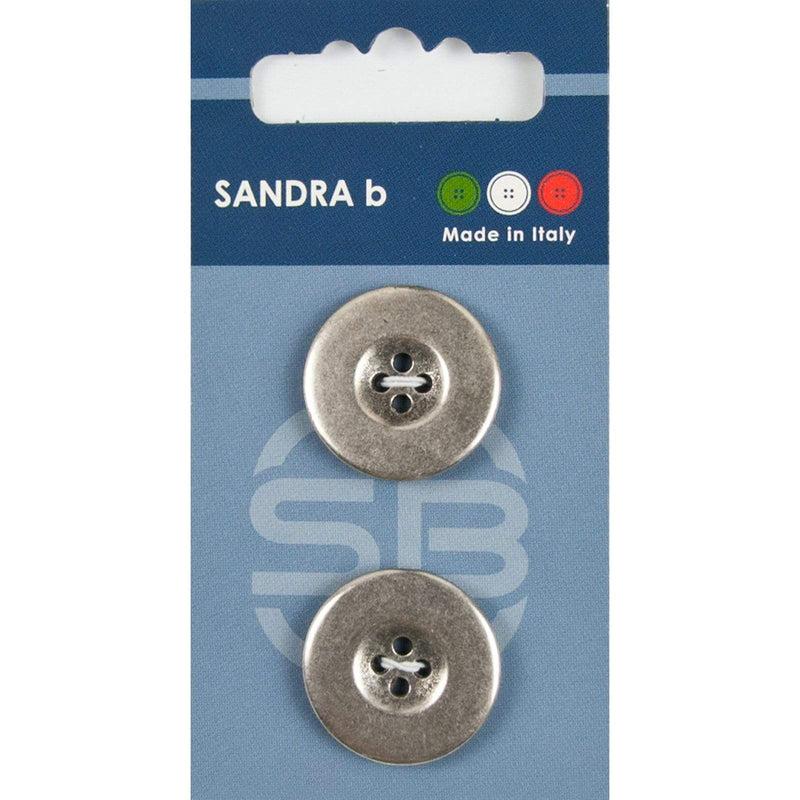 Sandra B knopen C208 maat 36 - 23 mm Zilver